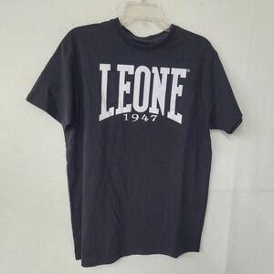 Leone 1947 Black T Shirt Mens Size Medium‎ Logo Graphic Tee Boxing The Lion